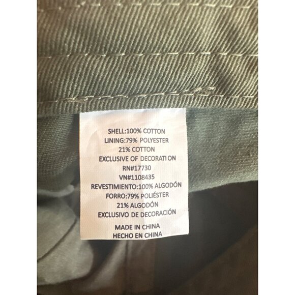 Green Cotton Baseball Cap "Saturday" Embroidered Text Adjustable Strapback - Picture 5 of 5